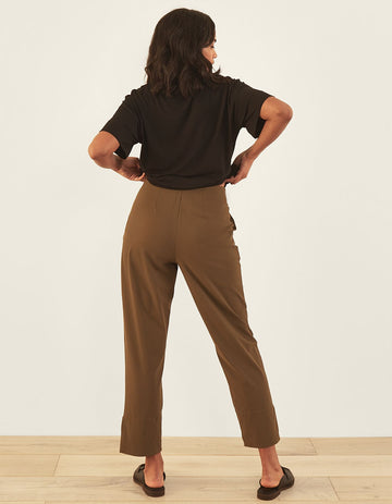 Aday - Straight Up Dress Pants - Colour: Olive - Size: Xs
