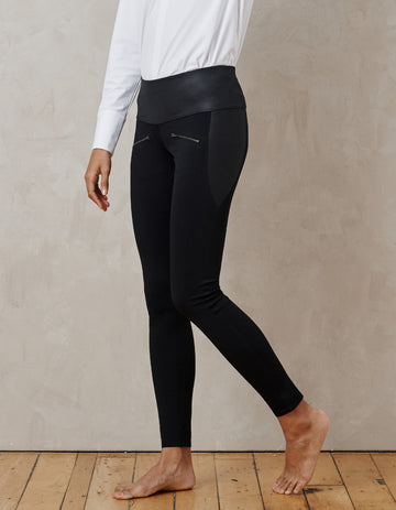 Athleta Womens Size 10 Black Athletic Casual Zipper Pocket Pants 